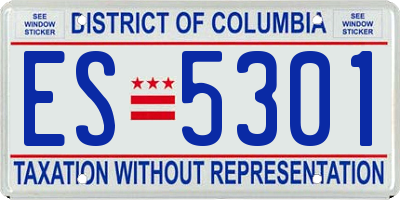 DC license plate ES5301