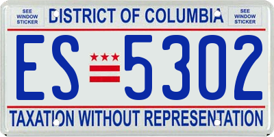 DC license plate ES5302