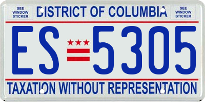 DC license plate ES5305