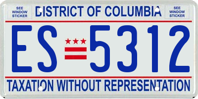 DC license plate ES5312