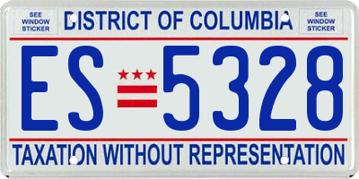 DC license plate ES5328