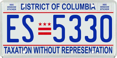 DC license plate ES5330
