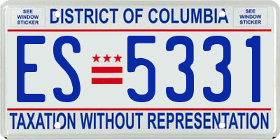 DC license plate ES5331