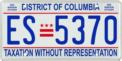 DC license plate ES5370