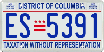 DC license plate ES5391