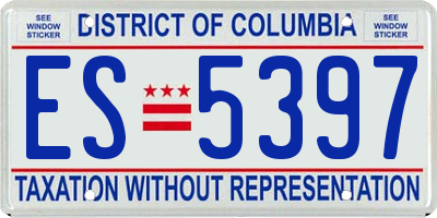 DC license plate ES5397