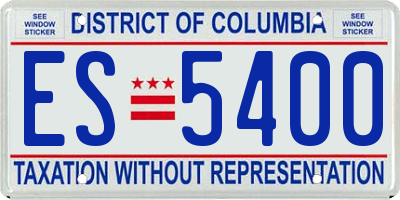 DC license plate ES5400