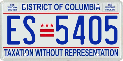 DC license plate ES5405
