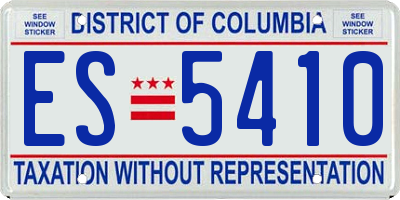 DC license plate ES5410