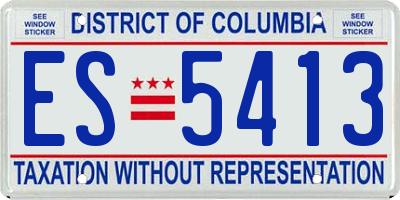 DC license plate ES5413