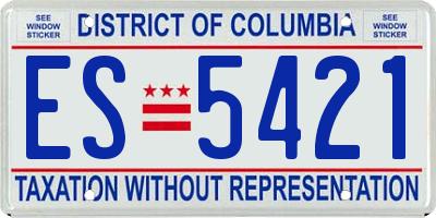DC license plate ES5421