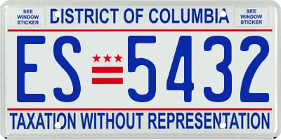 DC license plate ES5432