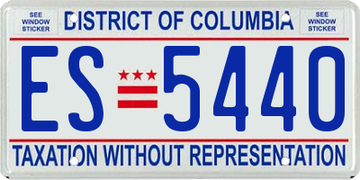 DC license plate ES5440