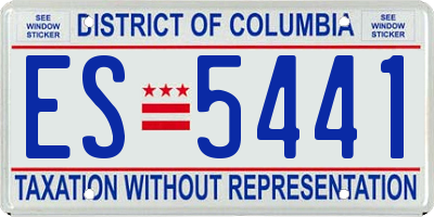 DC license plate ES5441