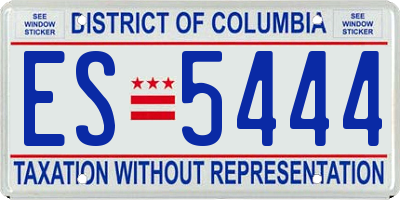 DC license plate ES5444
