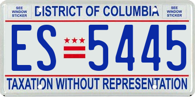 DC license plate ES5445