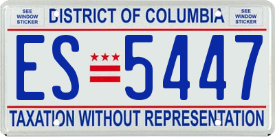 DC license plate ES5447