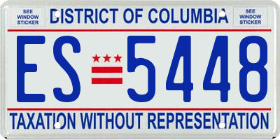 DC license plate ES5448