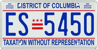 DC license plate ES5450