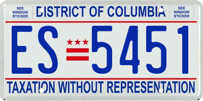 DC license plate ES5451