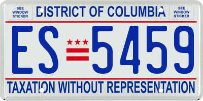 DC license plate ES5459