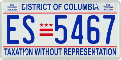 DC license plate ES5467