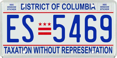 DC license plate ES5469