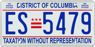 DC license plate ES5479