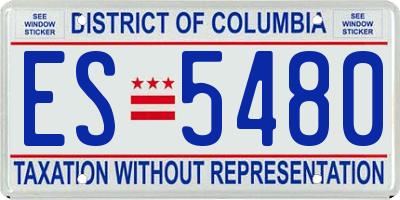 DC license plate ES5480