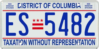 DC license plate ES5482