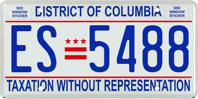 DC license plate ES5488
