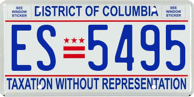 DC license plate ES5495