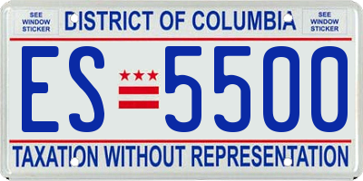 DC license plate ES5500
