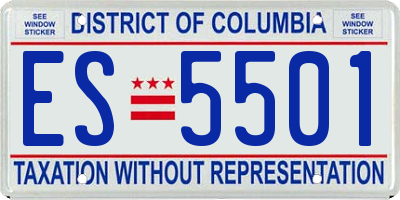 DC license plate ES5501