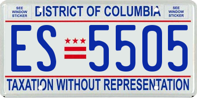 DC license plate ES5505