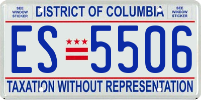 DC license plate ES5506