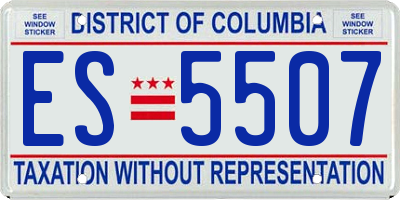 DC license plate ES5507