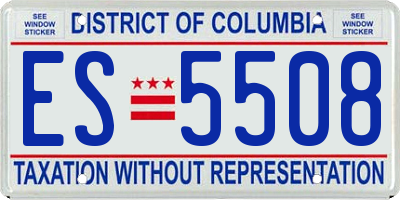 DC license plate ES5508