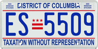 DC license plate ES5509