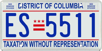 DC license plate ES5511