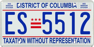 DC license plate ES5512