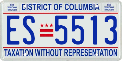 DC license plate ES5513