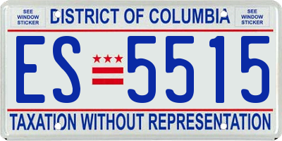 DC license plate ES5515
