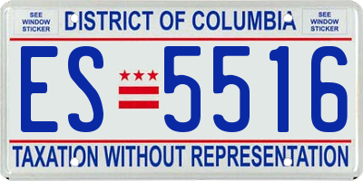 DC license plate ES5516