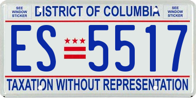 DC license plate ES5517