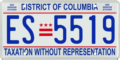 DC license plate ES5519