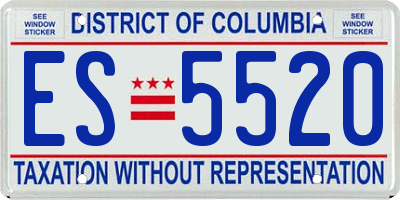 DC license plate ES5520