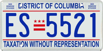 DC license plate ES5521