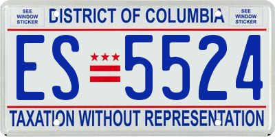DC license plate ES5524