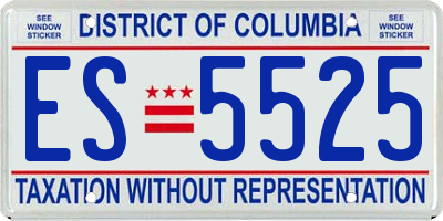 DC license plate ES5525
